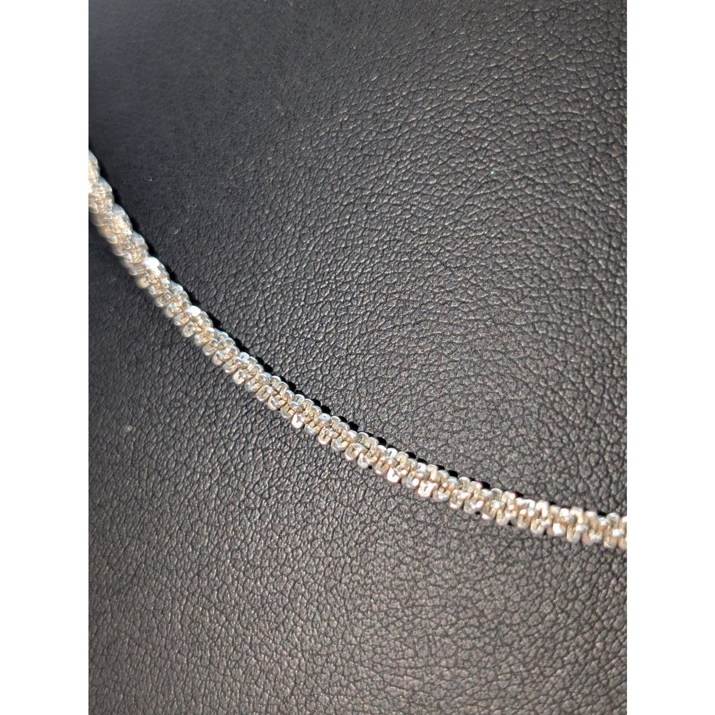 925 Sterling Silver Sparkle Glitter Margarita 2.8mm Chain 19" Necklace