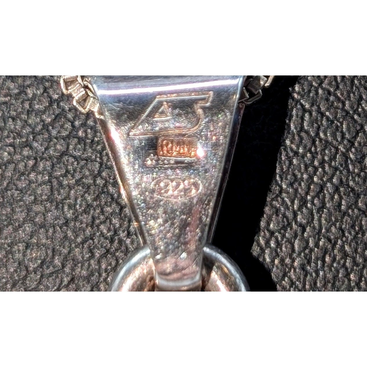 Rare VTG Signed Alunno and Stendardi 925 Sterling Large Dolphin Pendant Necklace