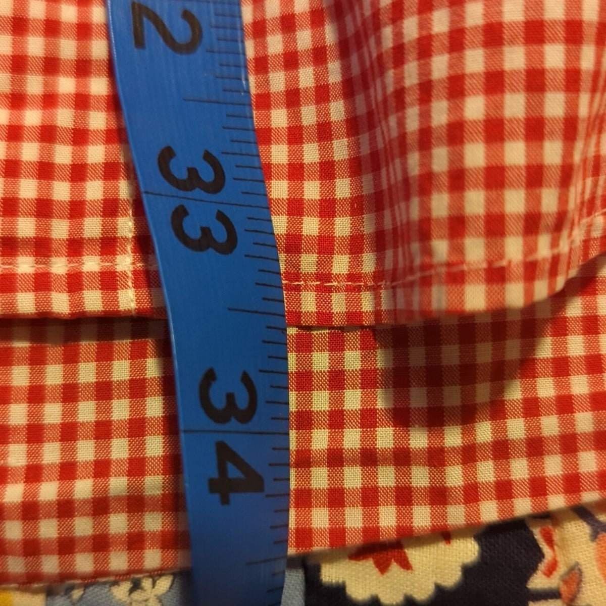 Faconnable Red Check 100% Cotton Button Down Shirt Men's Size XL