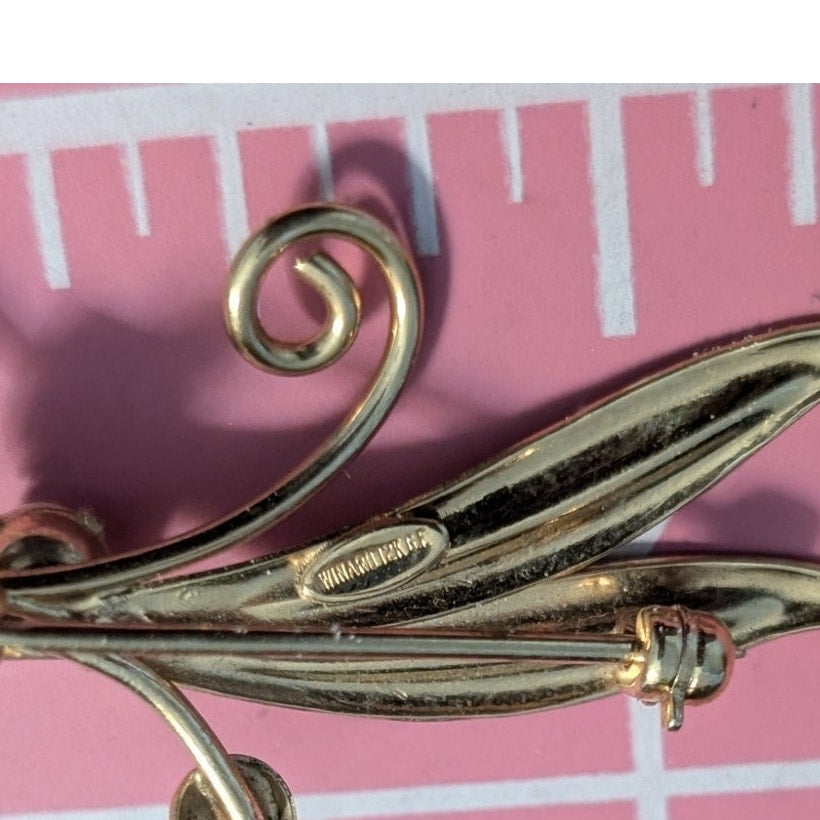 Vintage 40s-50s Winard Jewelry Co. 12K Gold Filled Pearl Brooch