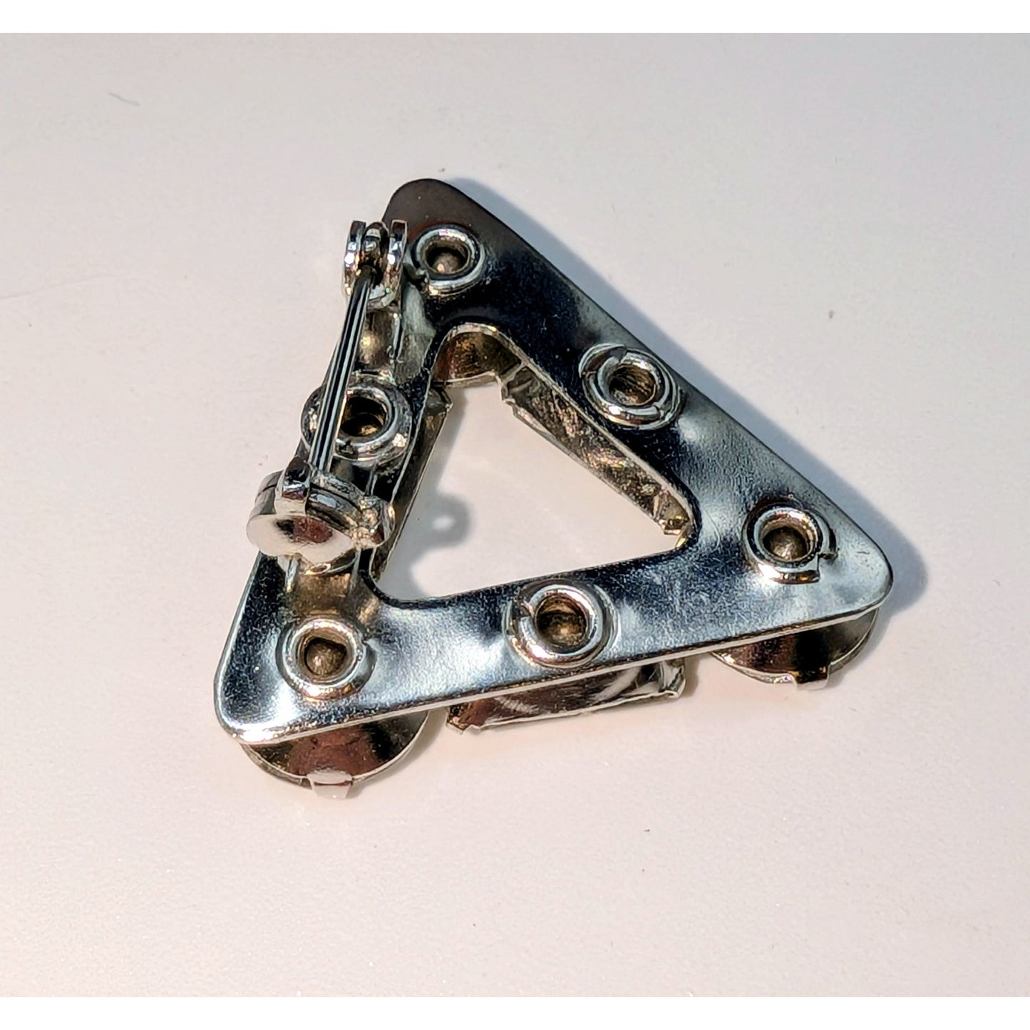 Vintage Baguette & Round Triangular Pin