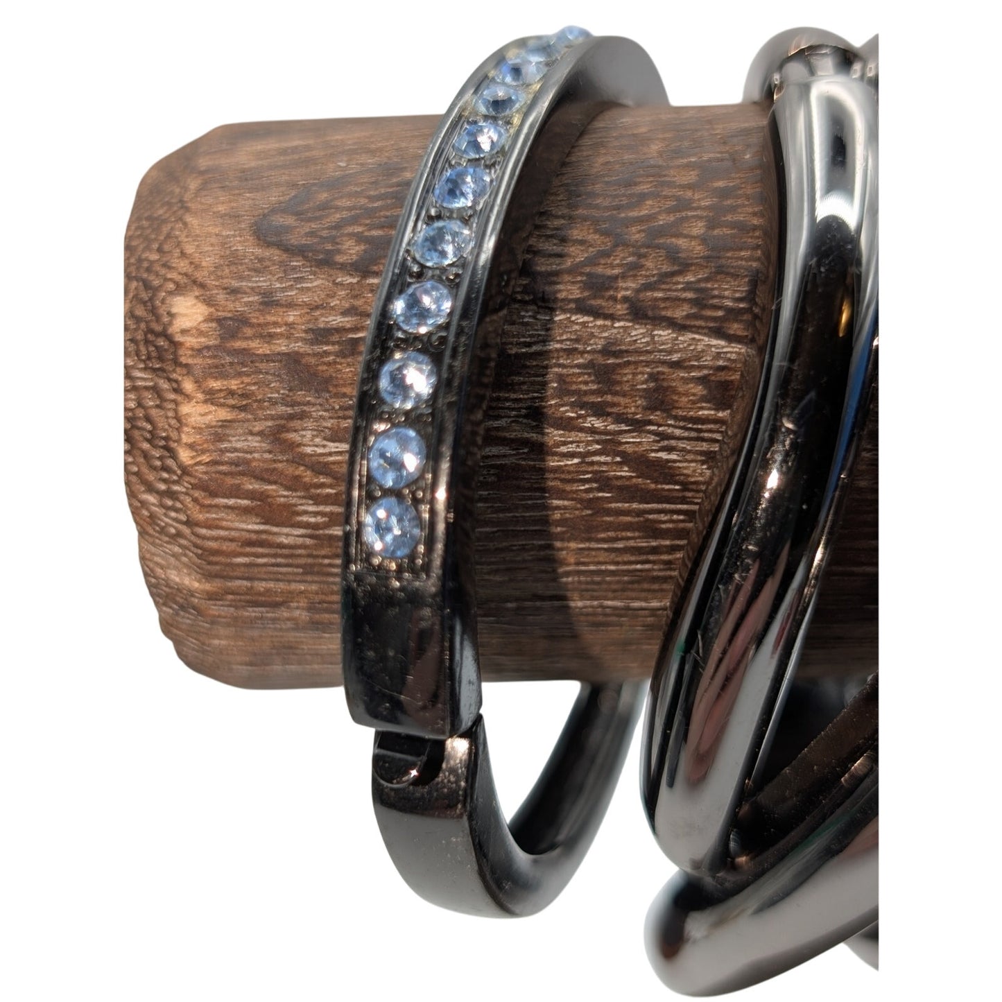 Lot of Five Gun Metal Bracelets
