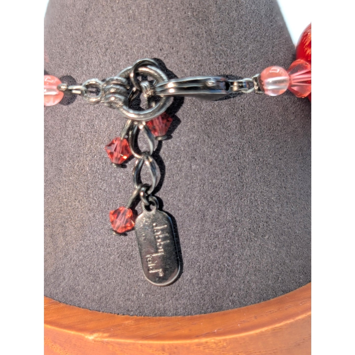 Dabby Reid Chunky Four Piece Coral & Faceted Crystal Bead Bracelet