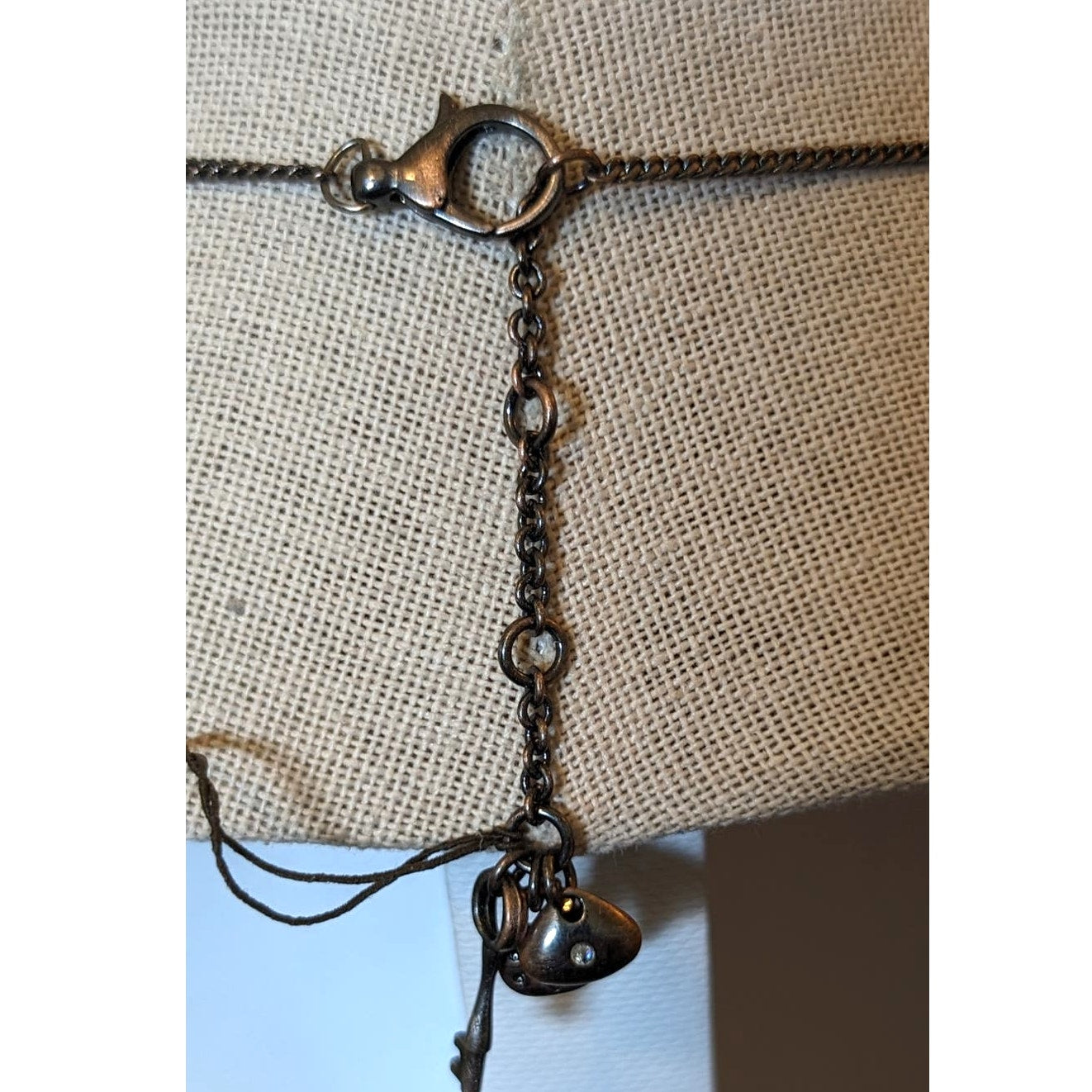 NWT Fossil Tubular Crystal Bronze Necklace