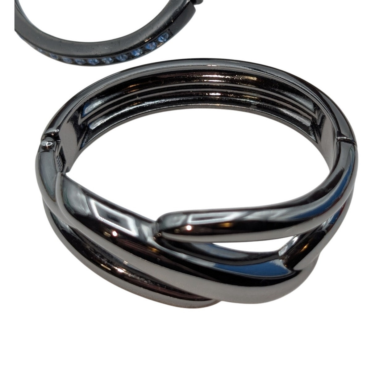 Lot of Five Gun Metal Bracelets