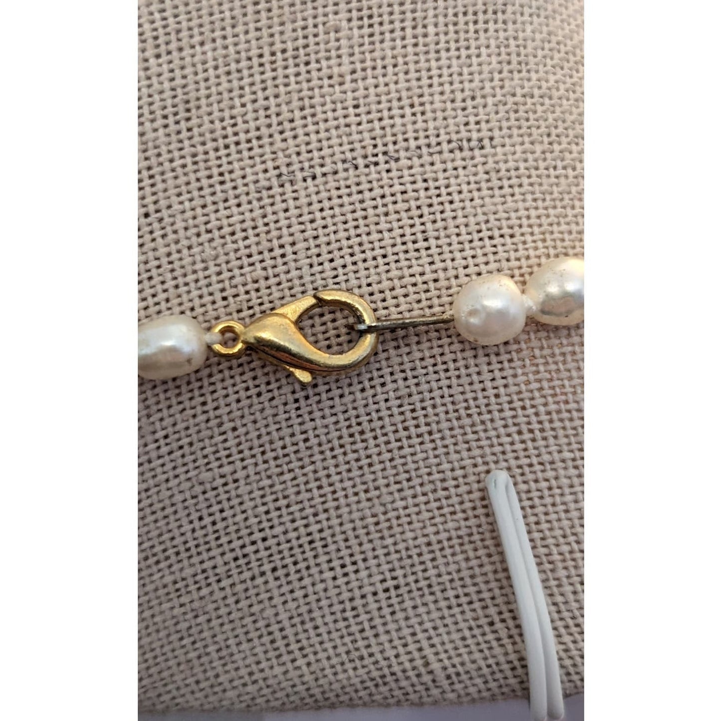 Vintage Freshwater Pearl Strand 19" Necklace W/ Lobster Claw Clasp