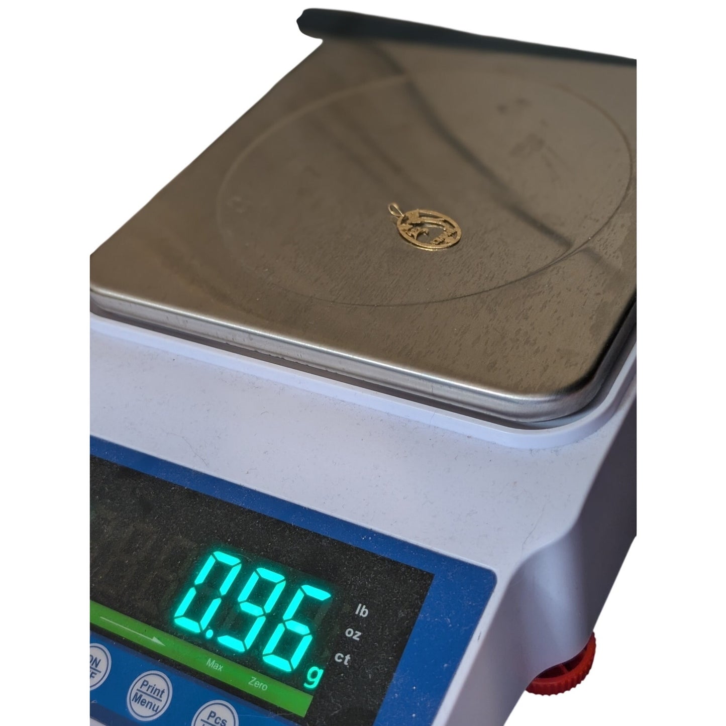 14K Yellow Gold Jamaica Hummingbird Flower Caribbean Pride Statement Pendant