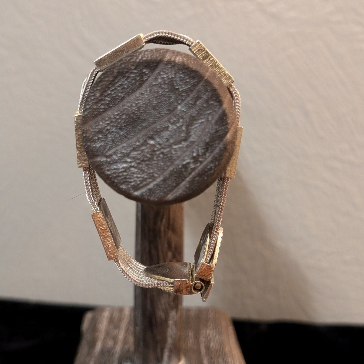 Vintage 925 Sterling Vermeil Enamel Turkish Foxtail Strands Bracelet