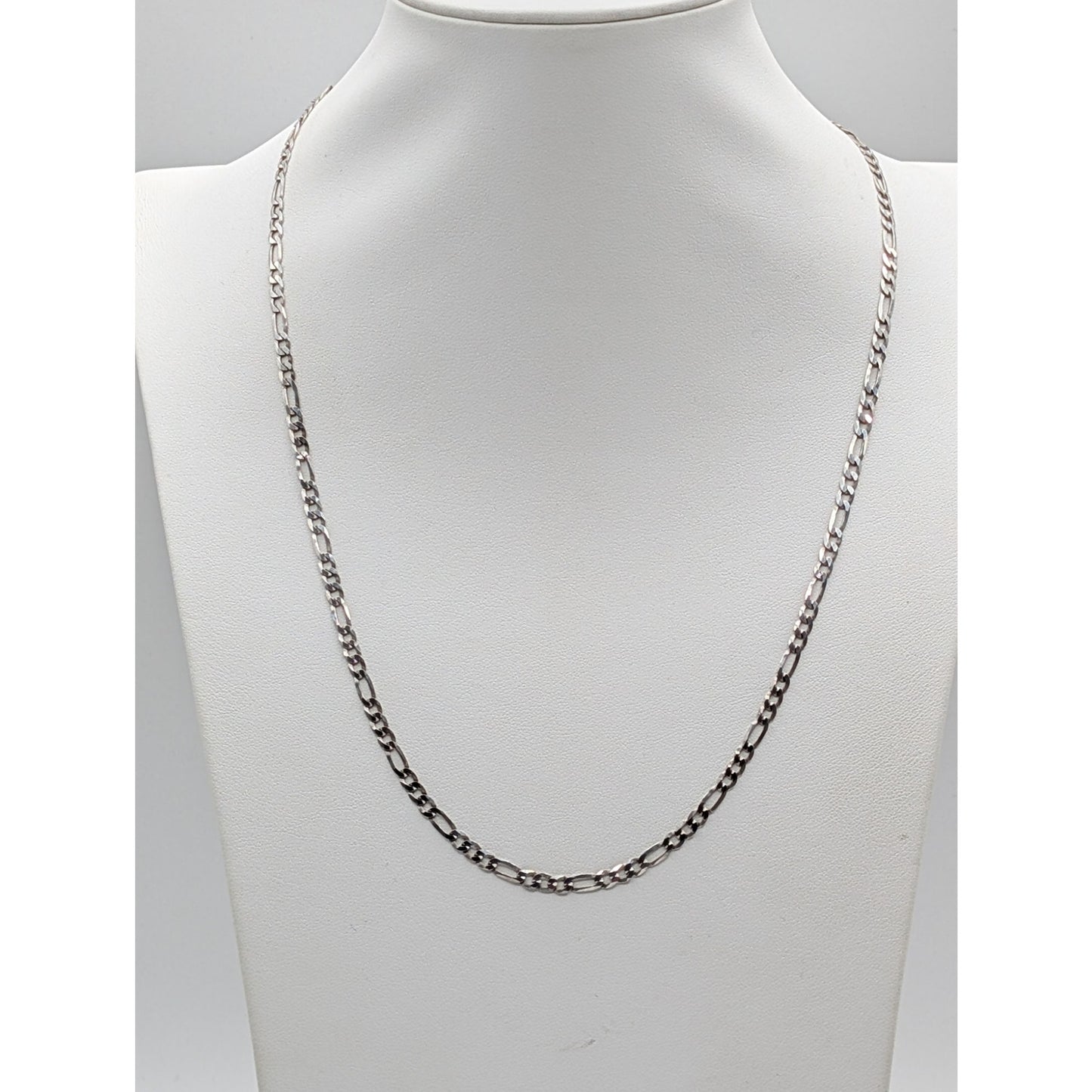 925 Italy Sterling Silver Figaro 22" Chain Necklace 6.52g
