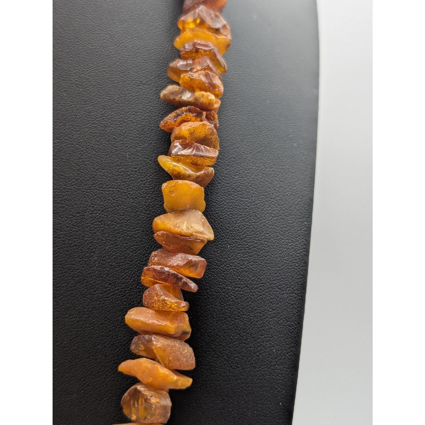 Vintage Chunky Genuine Raw Amber Graduated Nugget 32" Necklace 64.38g