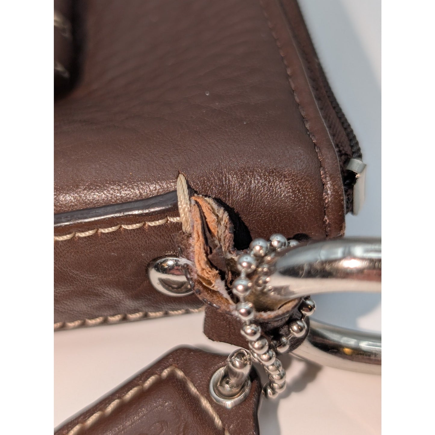 Coach Hamilton Brown Pebbled Leather Swingpack Crossbody Shoulder Bag