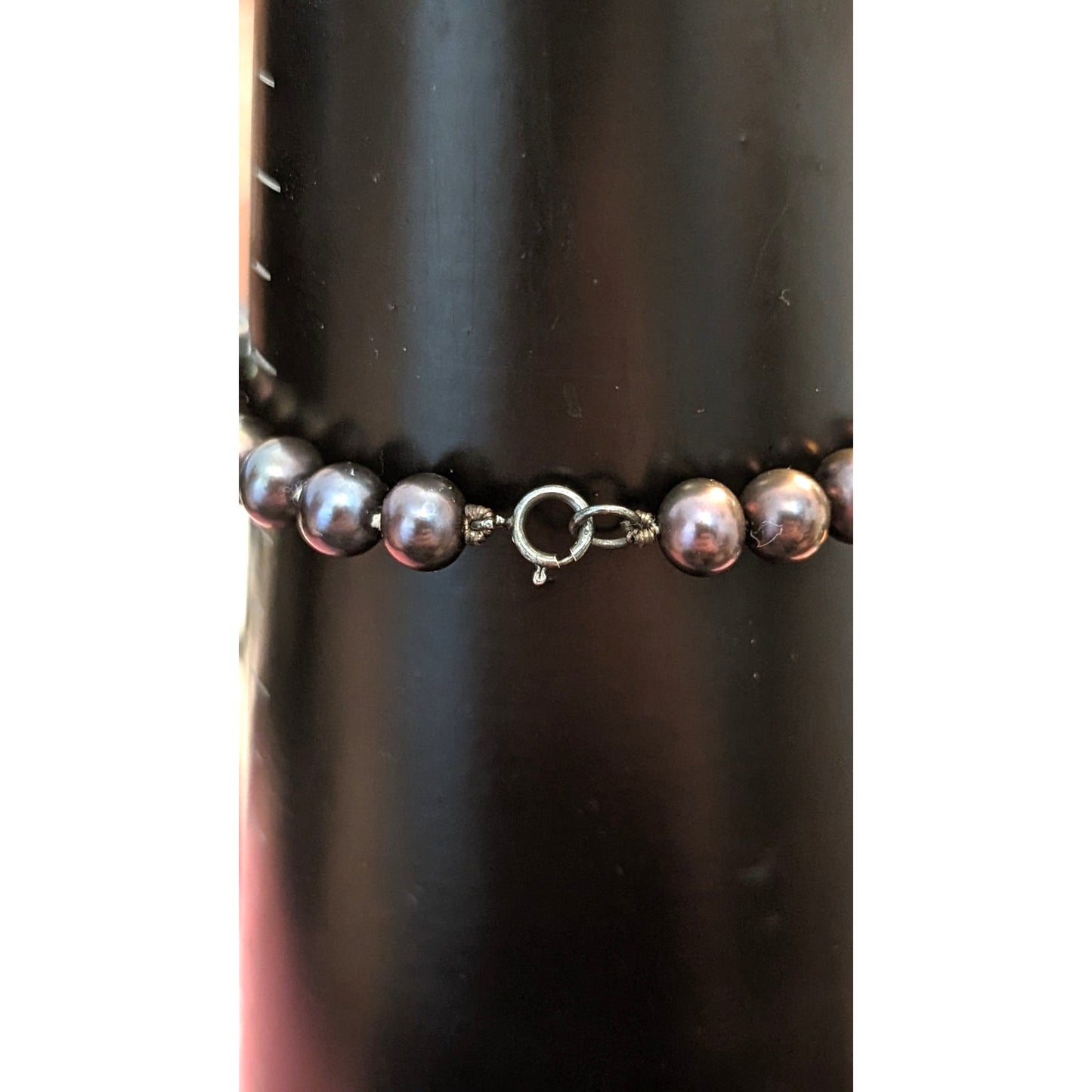 Vintage Sterling 5mm Freshwater Pearl Necklace & Bracelet Set