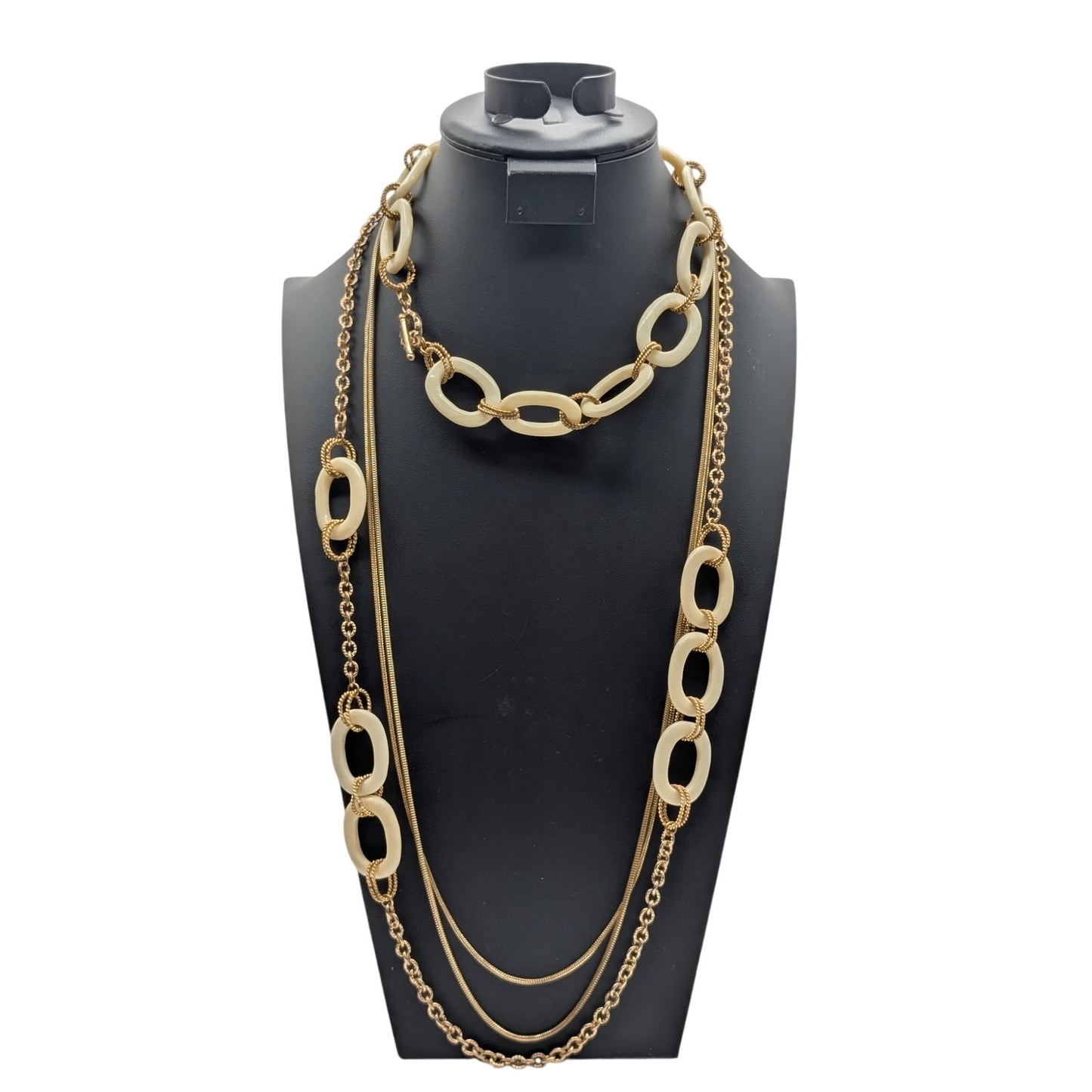 Vintage Lot of Four Loopy Chain & Snake Chain Necklaces