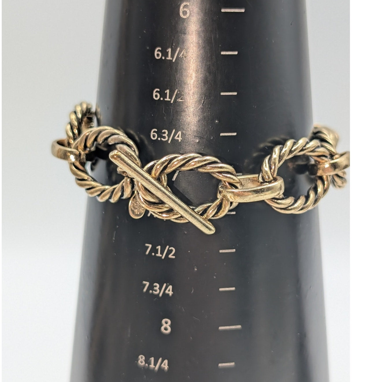 Premier Designs French Rope Bronze Chain Toggle Clasp Bracelet