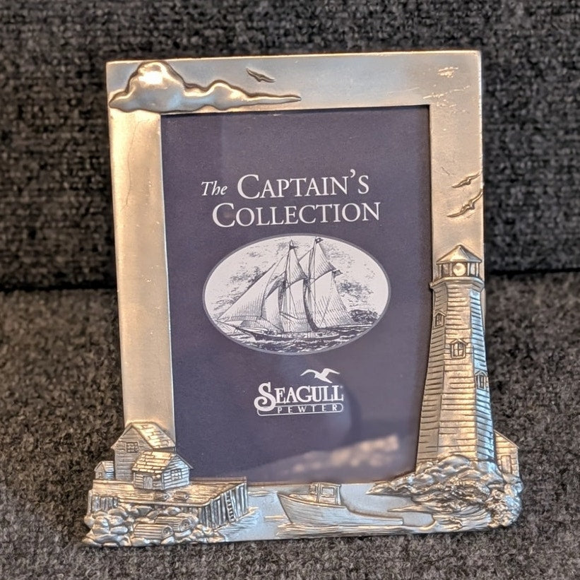 The Captain's Collection Seagull Pewter Lighthouse Beachy 5 X 7 Picture Frame
