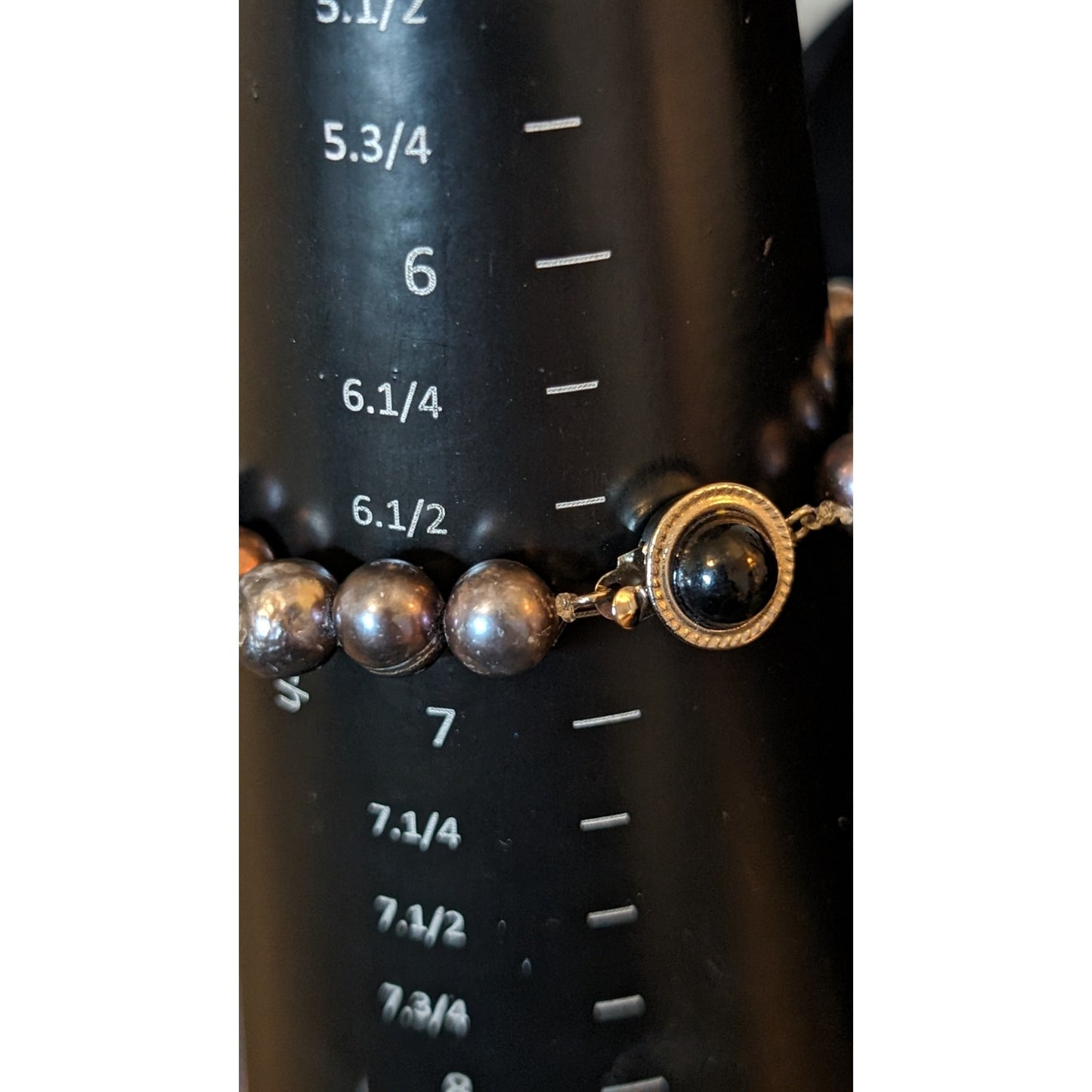 Natural Freshwater Pearl Bracelet W/ Slide In Fancy Clasp