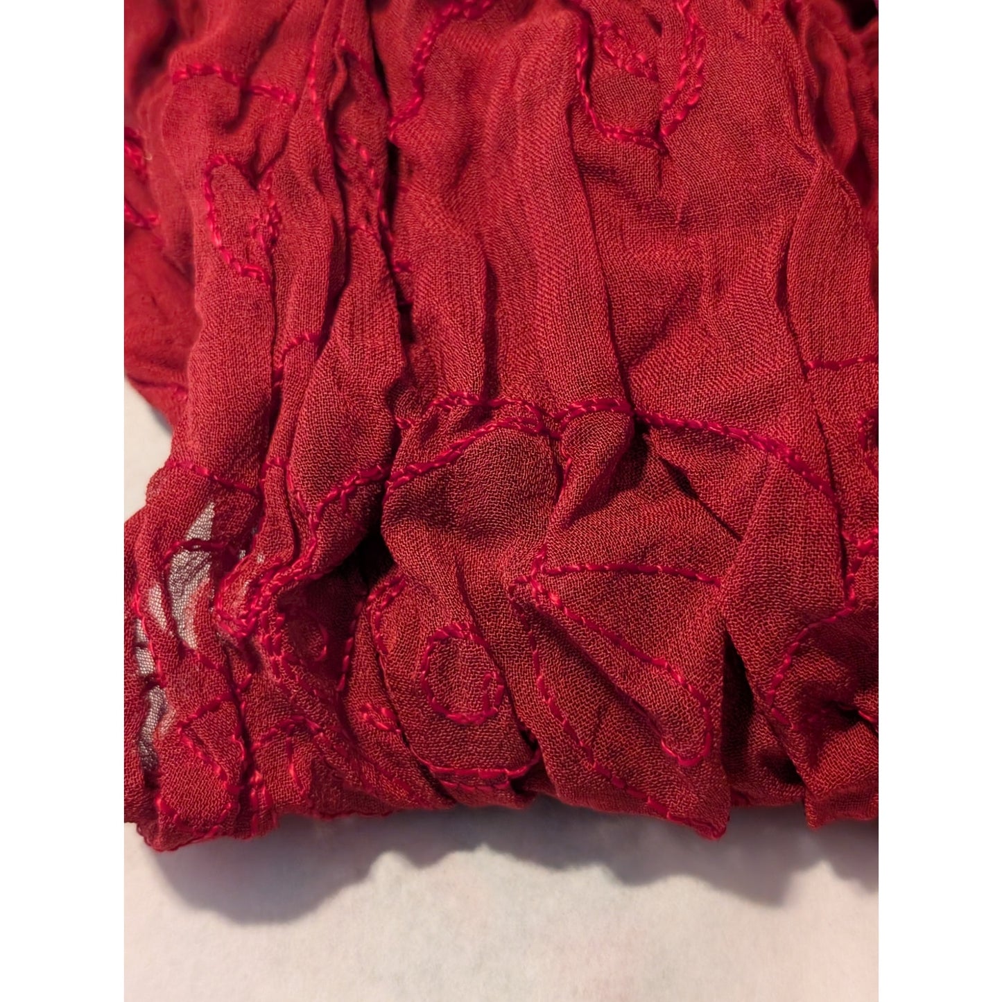 Three Crinkly Frilly Scarves One New With Tags
