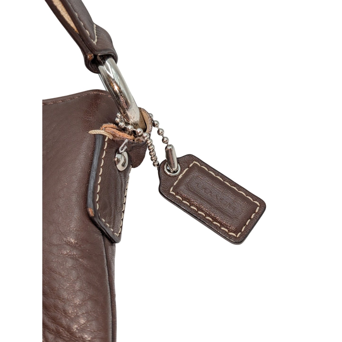 Coach Hamilton Brown Pebbled Leather Swingpack Crossbody Shoulder Bag