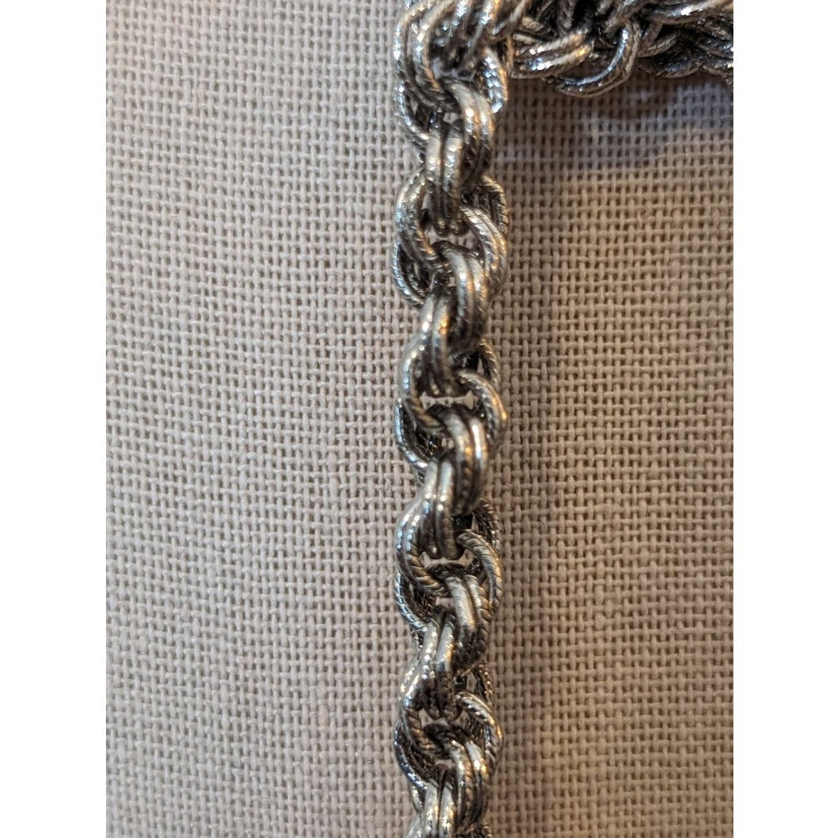 Rare Find! Monet 1961 Signed Monet Book Piece Rhodium Plated Lariat Necklace