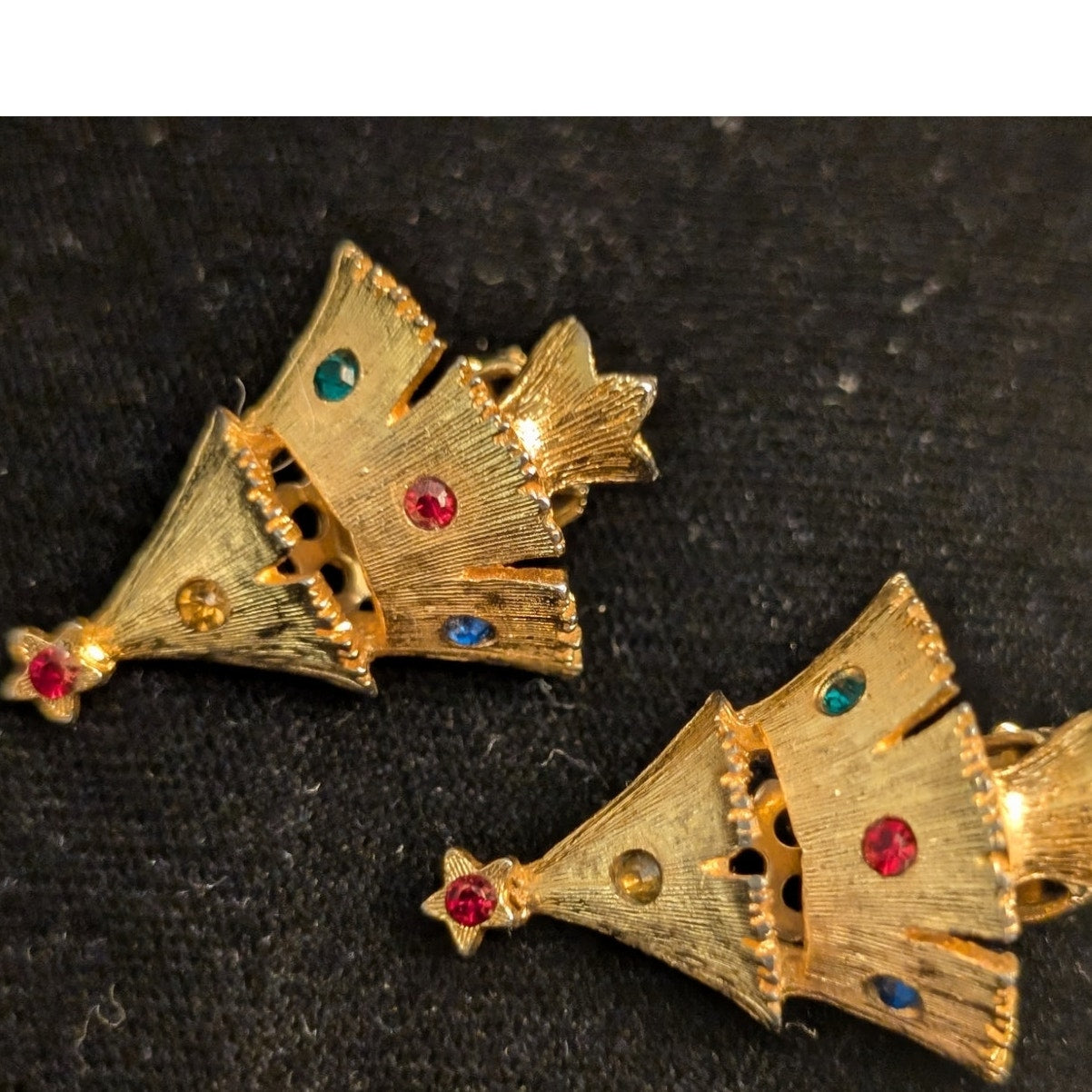 Lot of Three Pair of Vintage Clip On Screw On Christmas Earrings