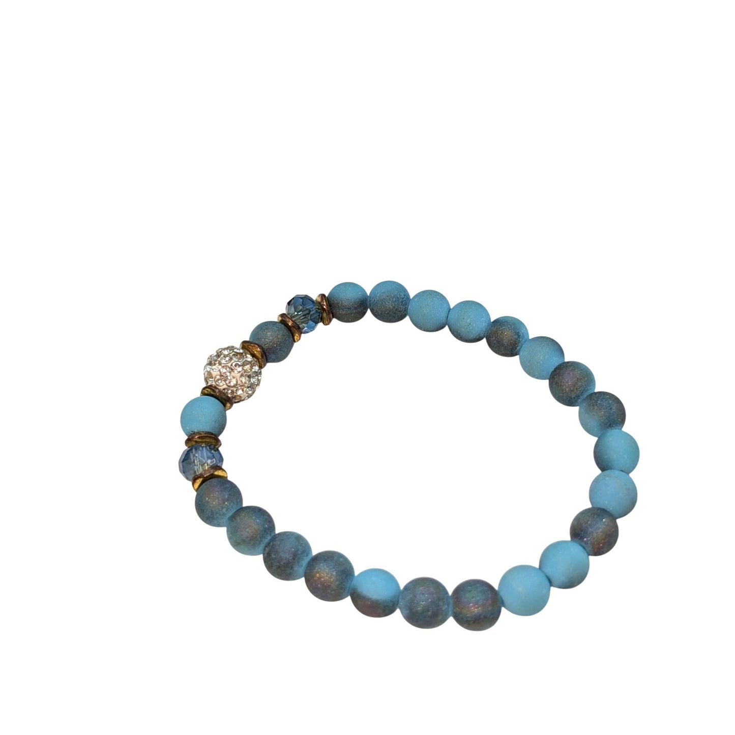 Lot of 3 Plus 2 Stone Beaded Stretch Bracelets