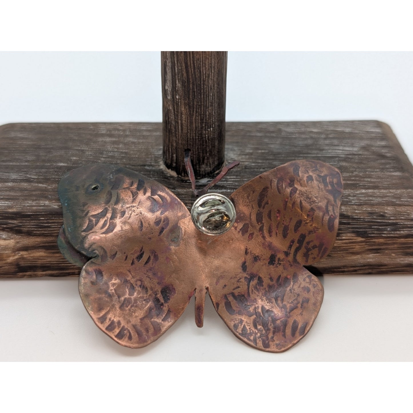 Three Piece Lot of Copper Cuff Bracelets & Large 3.25 x 2.25" Butterfly Pin