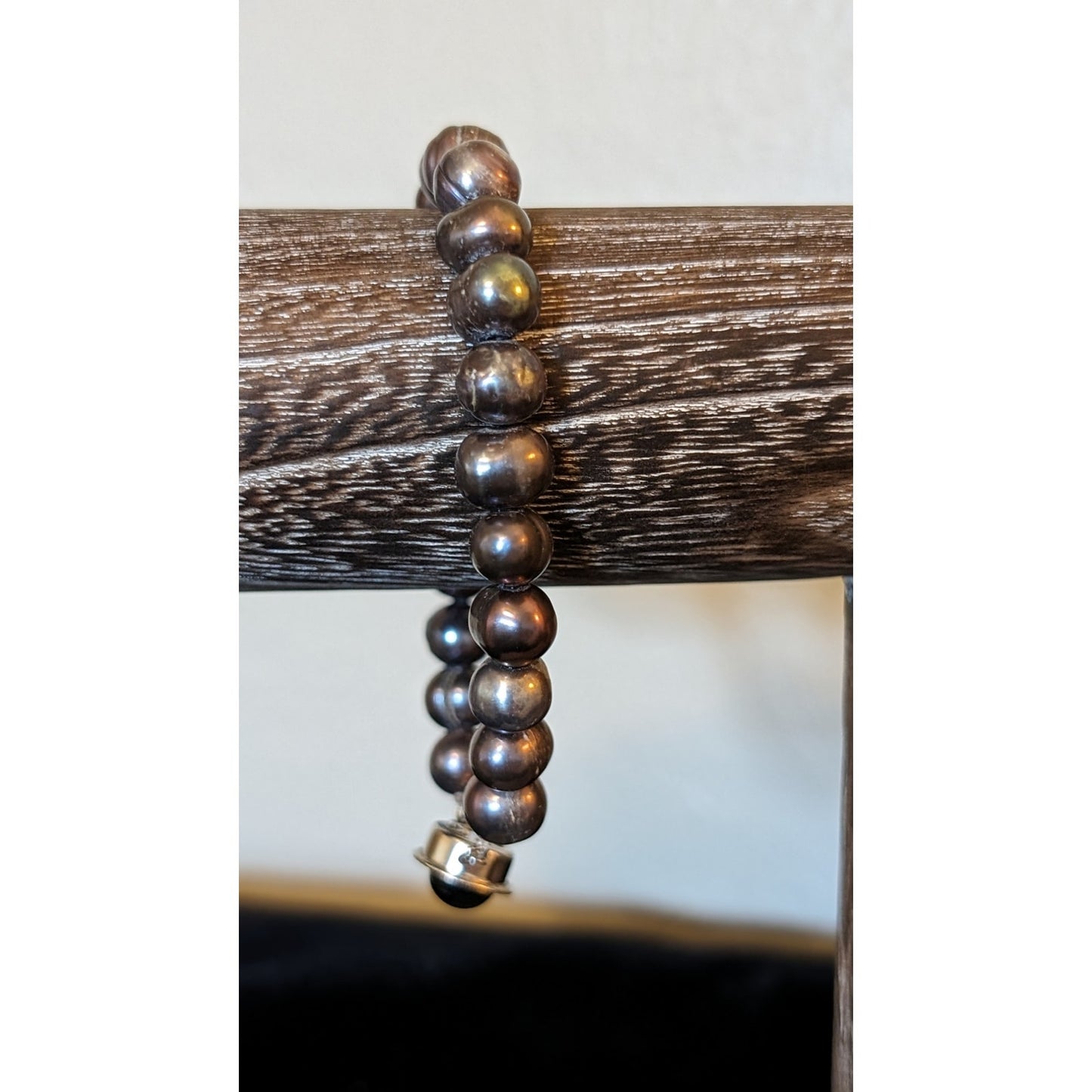 Natural Freshwater Pearl Bracelet W/ Slide In Fancy Clasp
