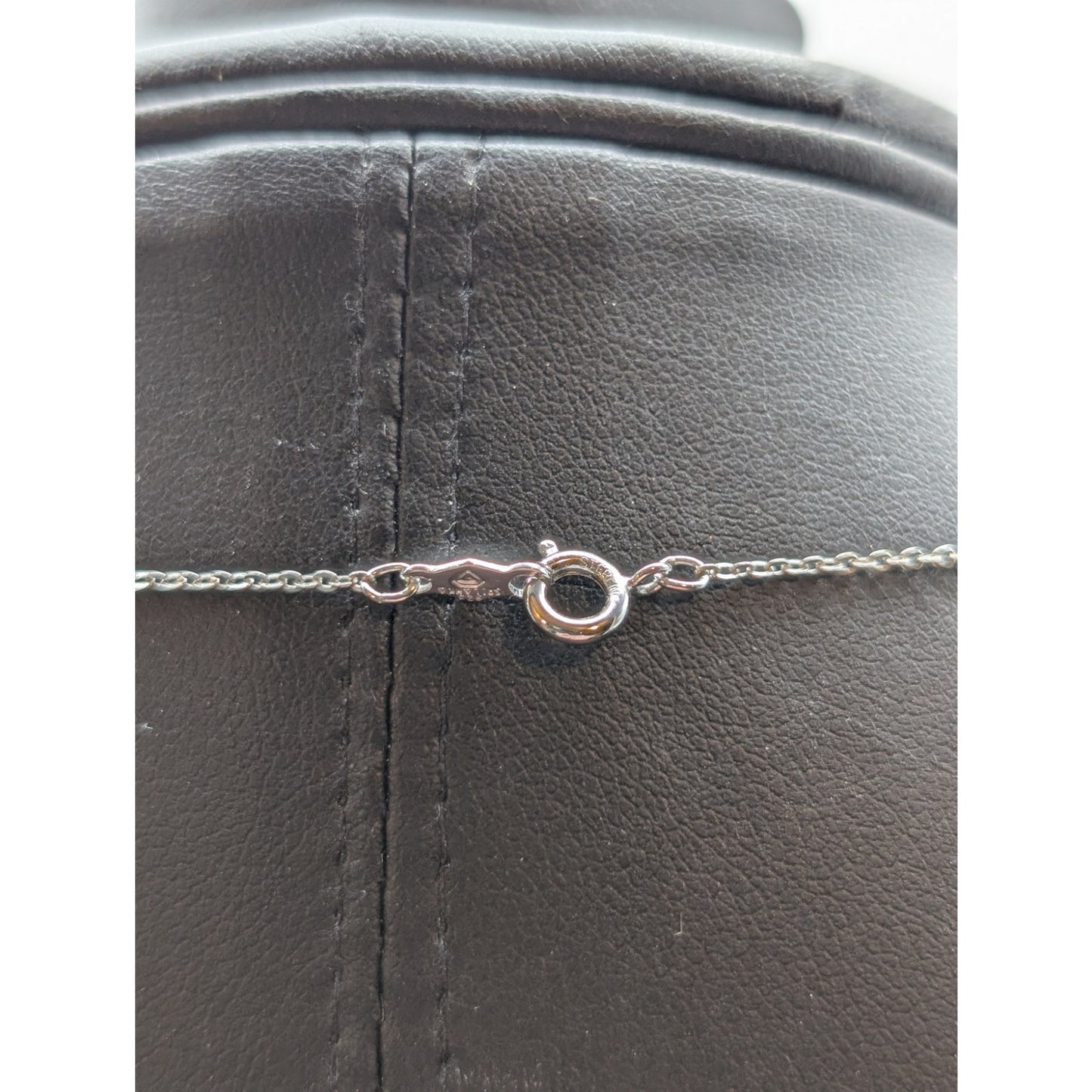925 Sterling Silver Pink Crystal Teardrop Pendant 18" Necklace