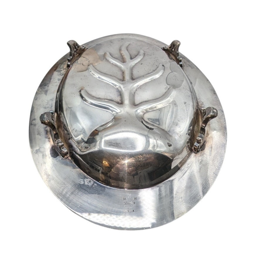 Vintage/Antique King Richard Silver Plate Large Heavy Footed Meat Platter