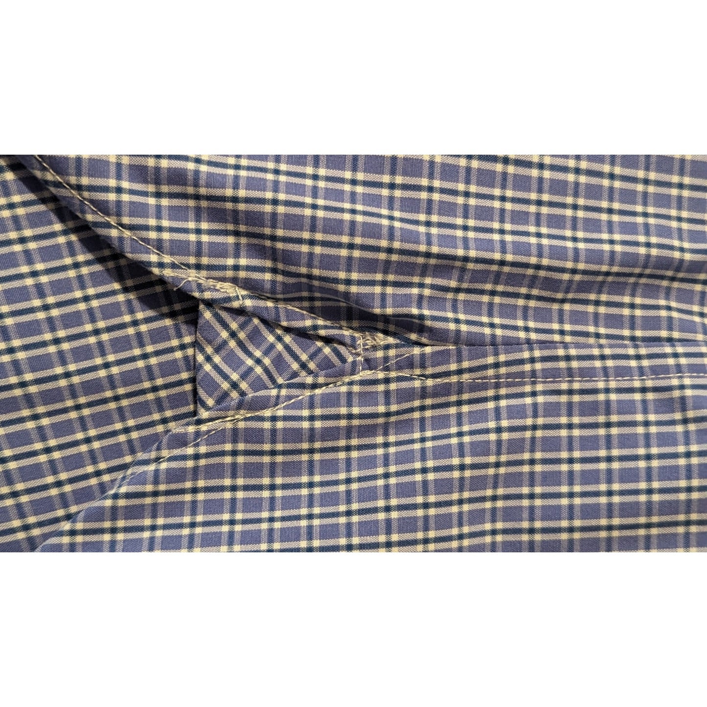 Polo Ralph Lauren Men's Blue Plaid Slim Fit Easy Care Dress Shirt Sz 17-34/35