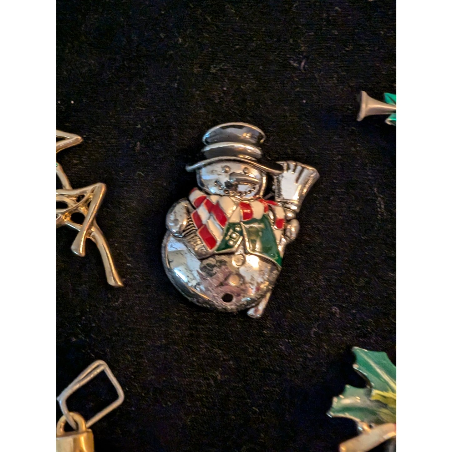 Lot of Seven Vintage Christmas Pins