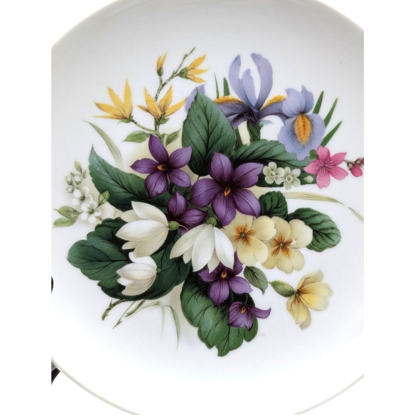Made in England Spring Flower Bouquet Vintage Plate