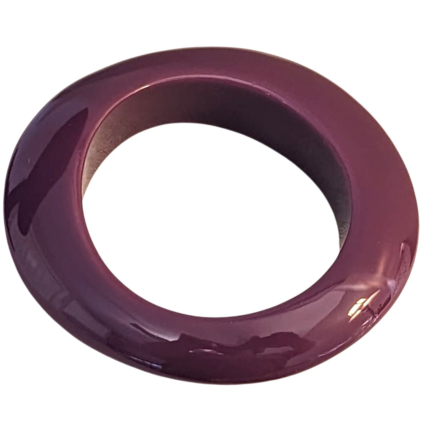 Vintage Purple Asymmetrical Retro Design Bangle Bracelet