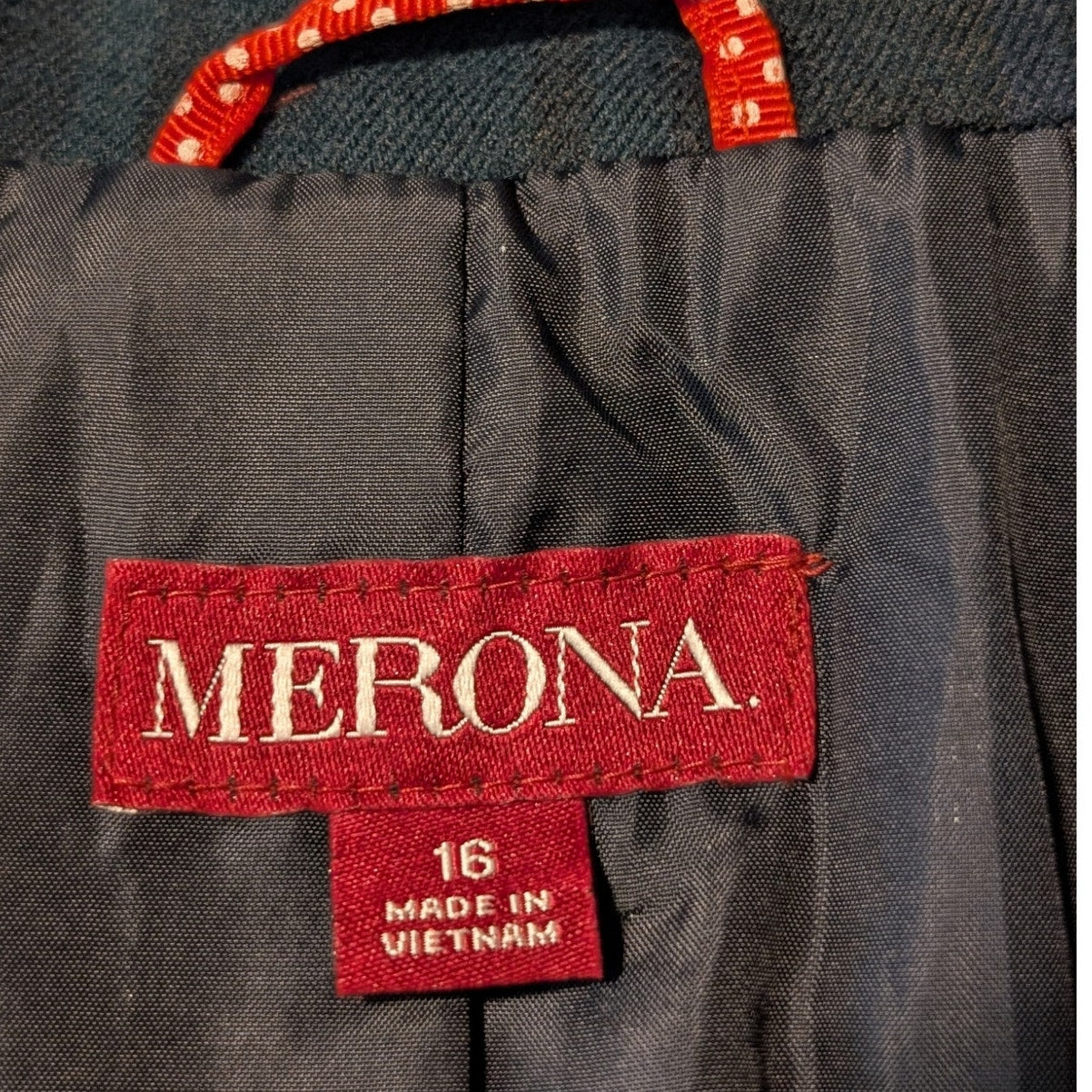 Vintage Merona Y2K Wool Blend Black Watch Tartan Plaid Blazer Womens Sz 16