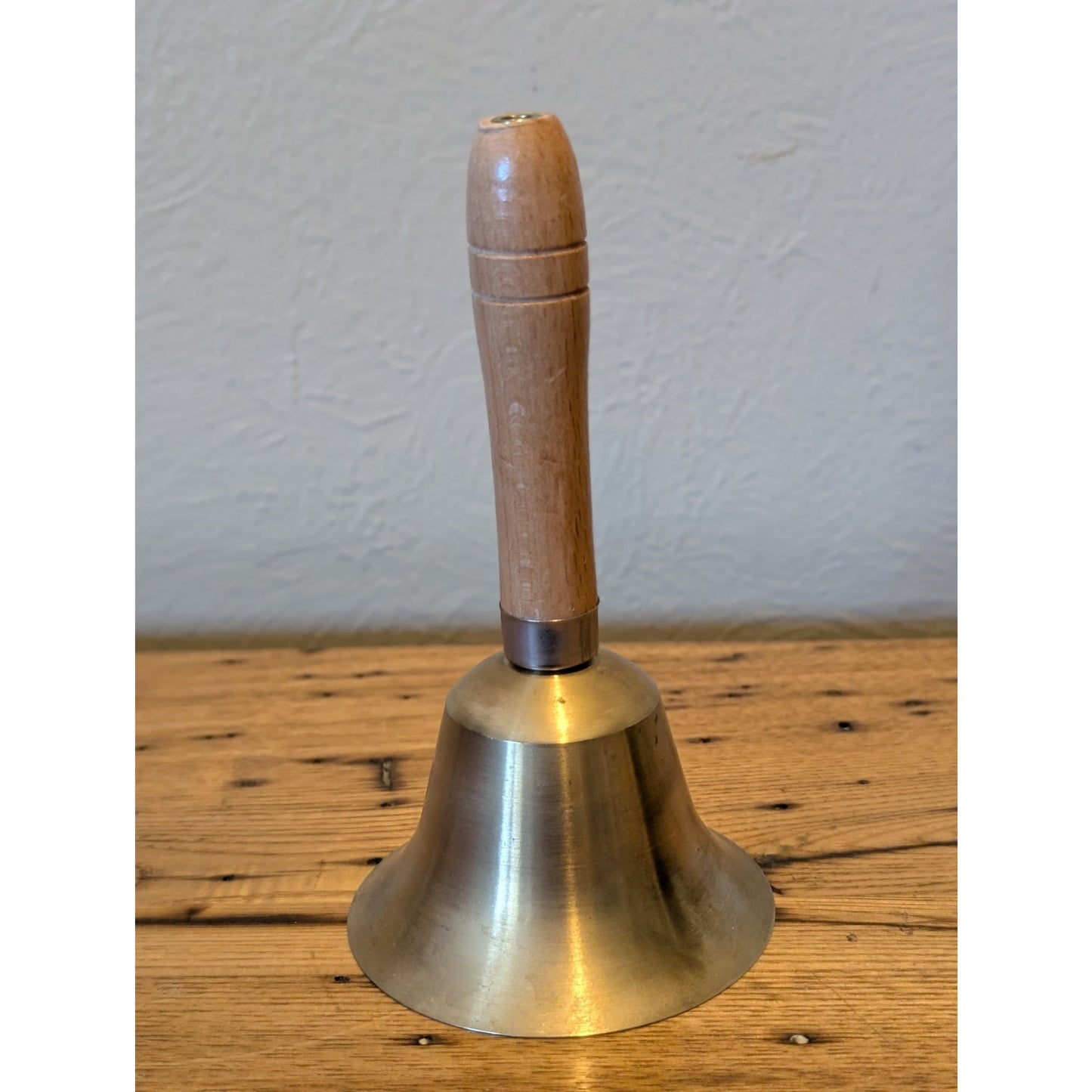 Wooden Handle Solid Brass School Bell