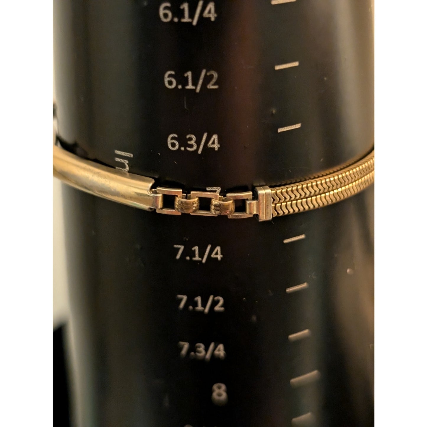 Vintage 40s Forstner 12K Gold Filled ID Double Square Snake Chain Bracelet
