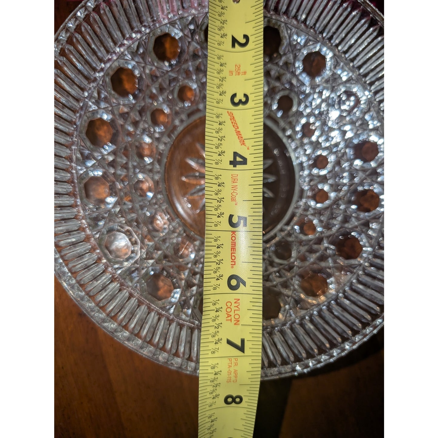 Vintage Federal Clear Glass Windsor Button & Cane Design Bowl