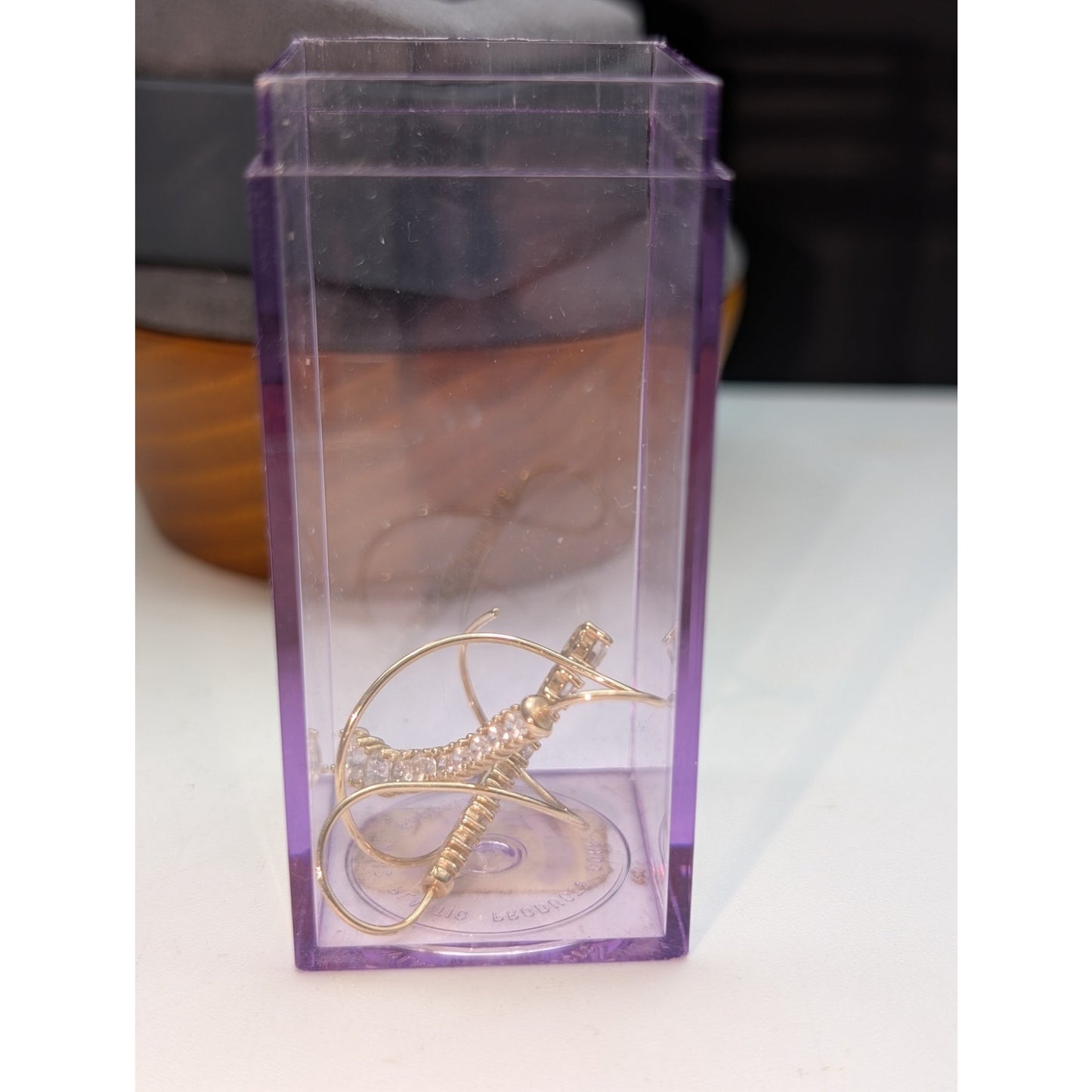VTG 1-3/4 Carats Graduating Cubic Zirconia Earspirals 14K Yellow Gold Earrings