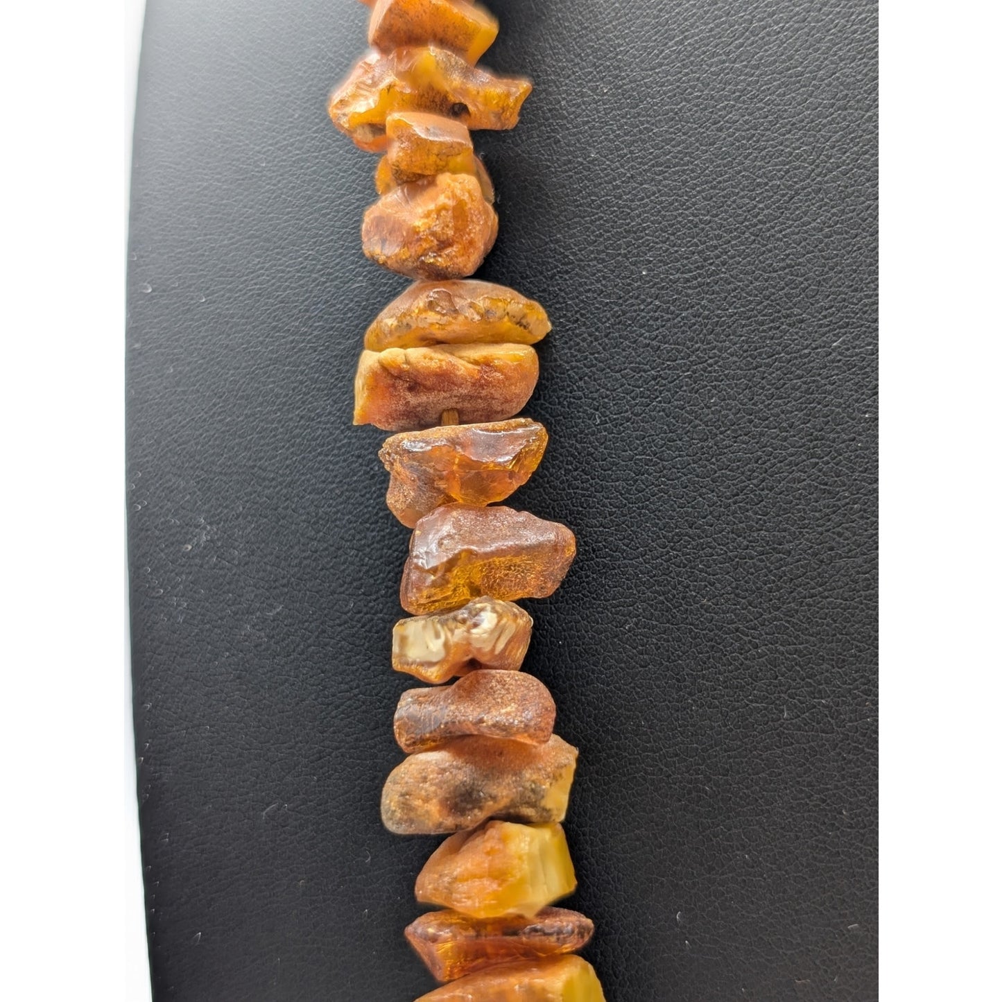 Vintage Chunky Genuine Raw Amber Graduated Nugget 32" Necklace 64.38g