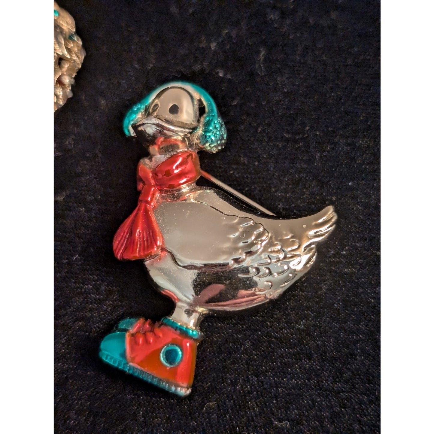 Lot of Three Vintage Christmas Signed Brooches