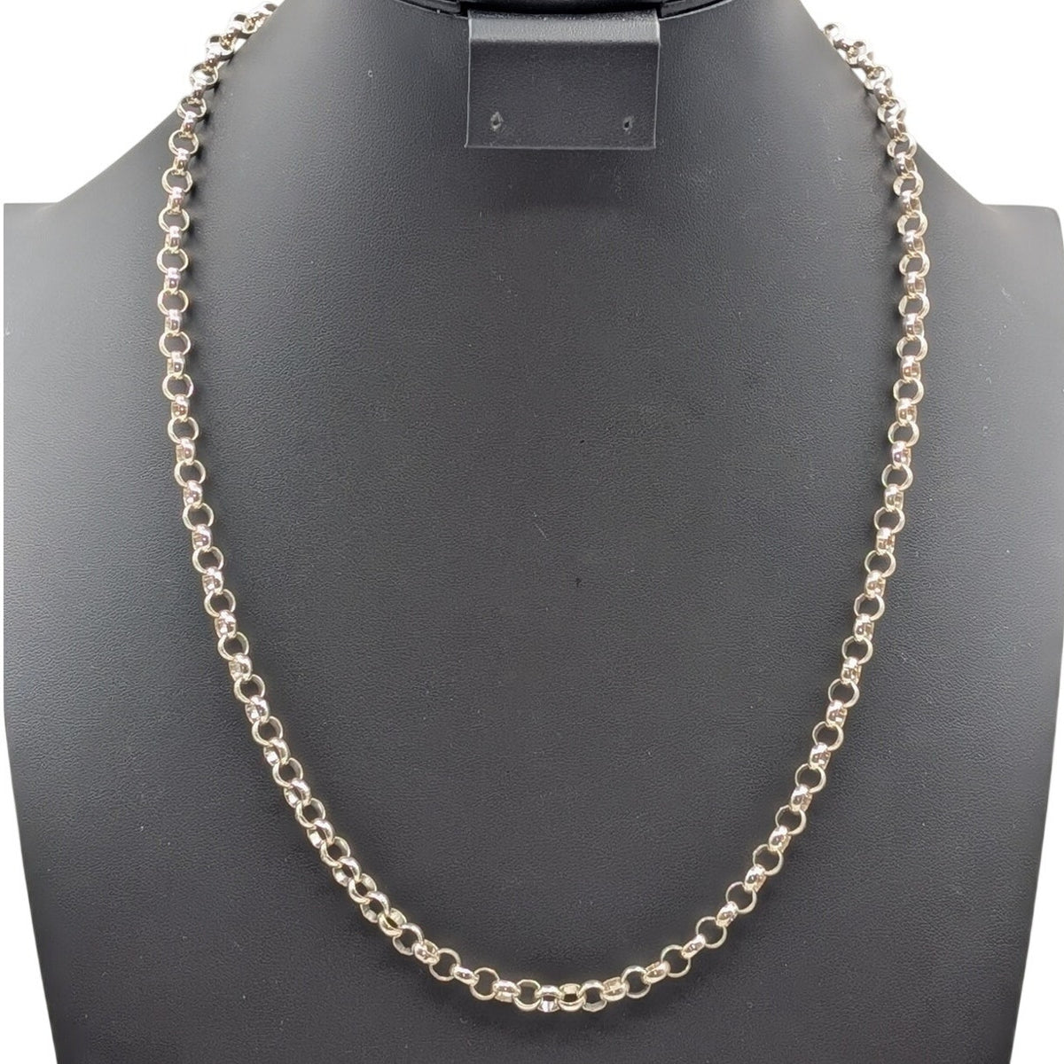 AGI 925 Italy Sterling Silver Thick Rolo Chain 24" Necklace 31.57g