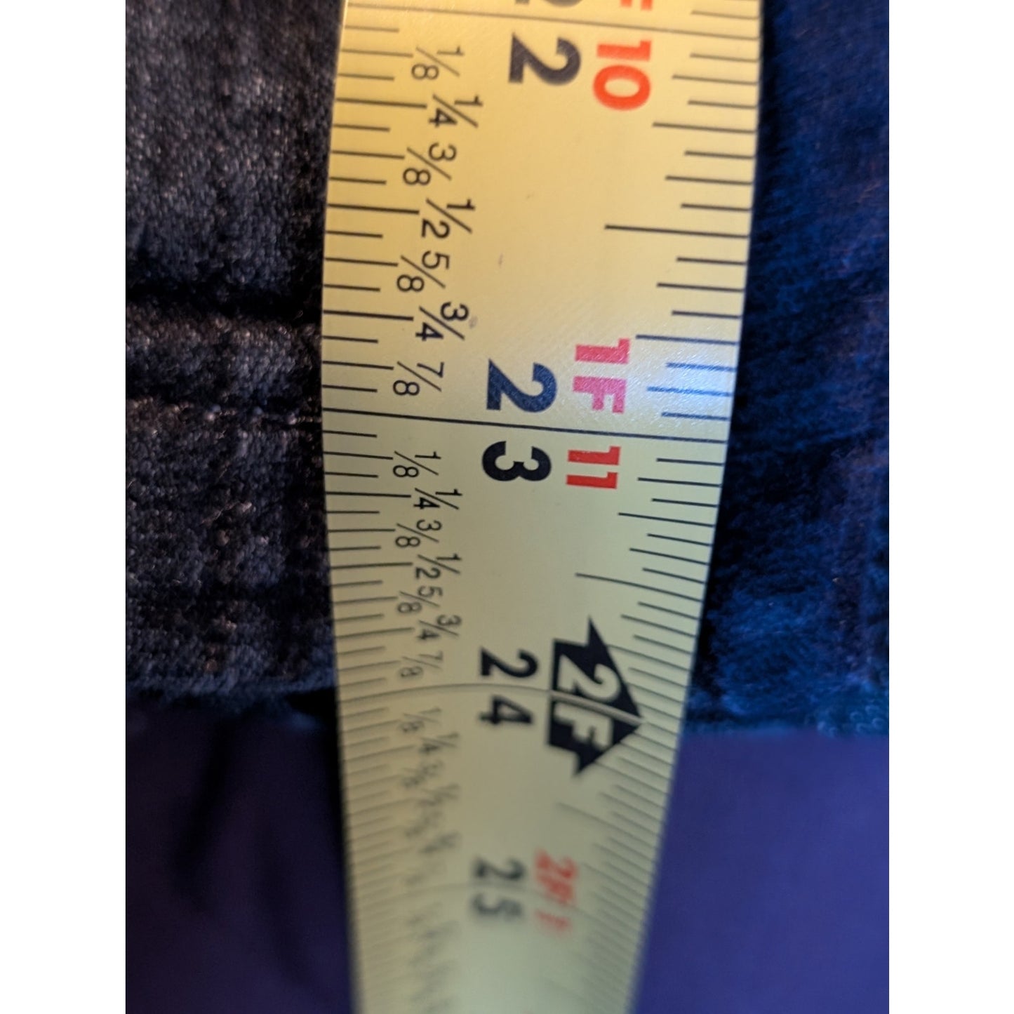 Jones New York Sport Stretch Denim Velvet Trim Military Jean Jacket Sz M