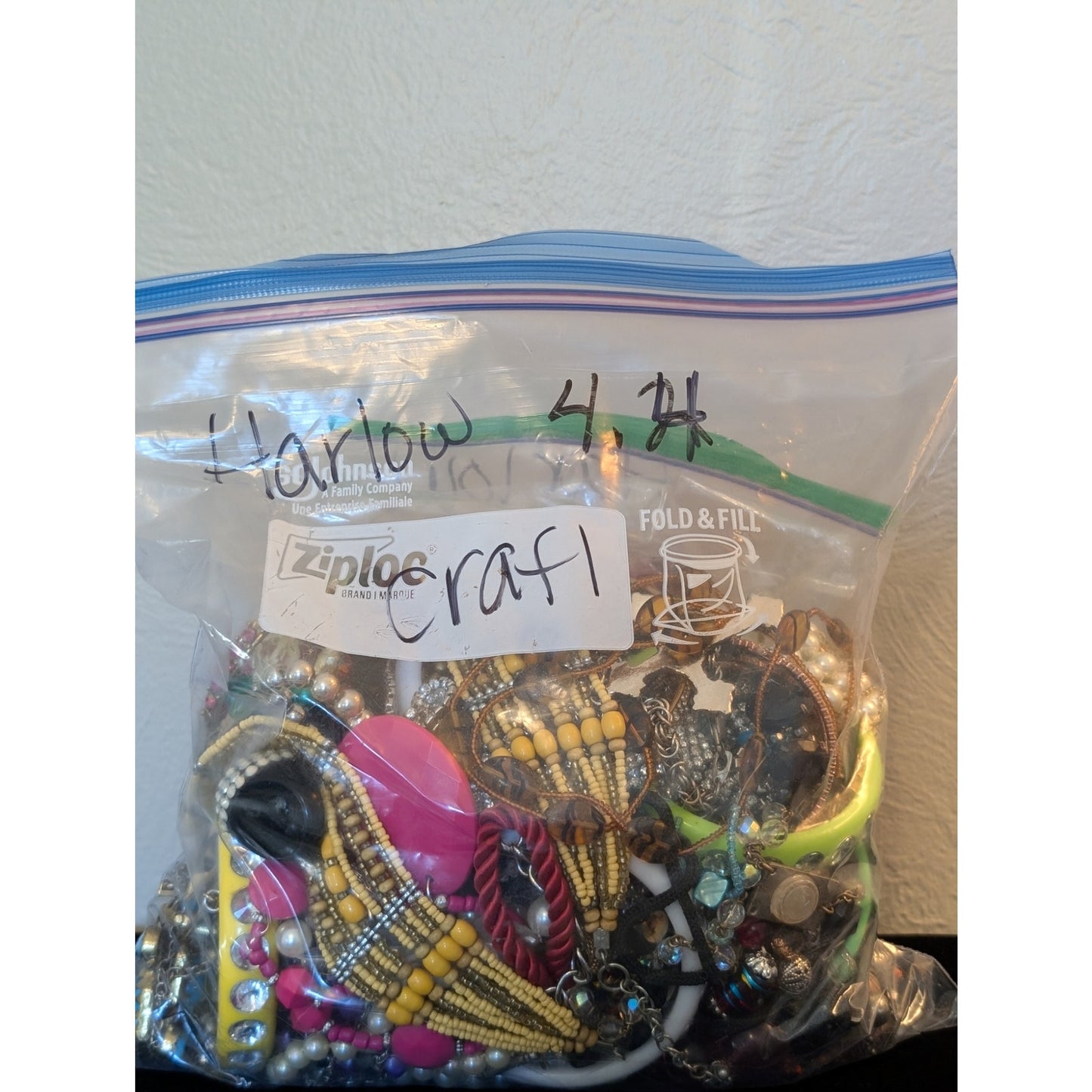 Jewelry Lot Harlow Repurpose Bag 4 Plus Lbs Beads/Craft/Repurpose Pieces