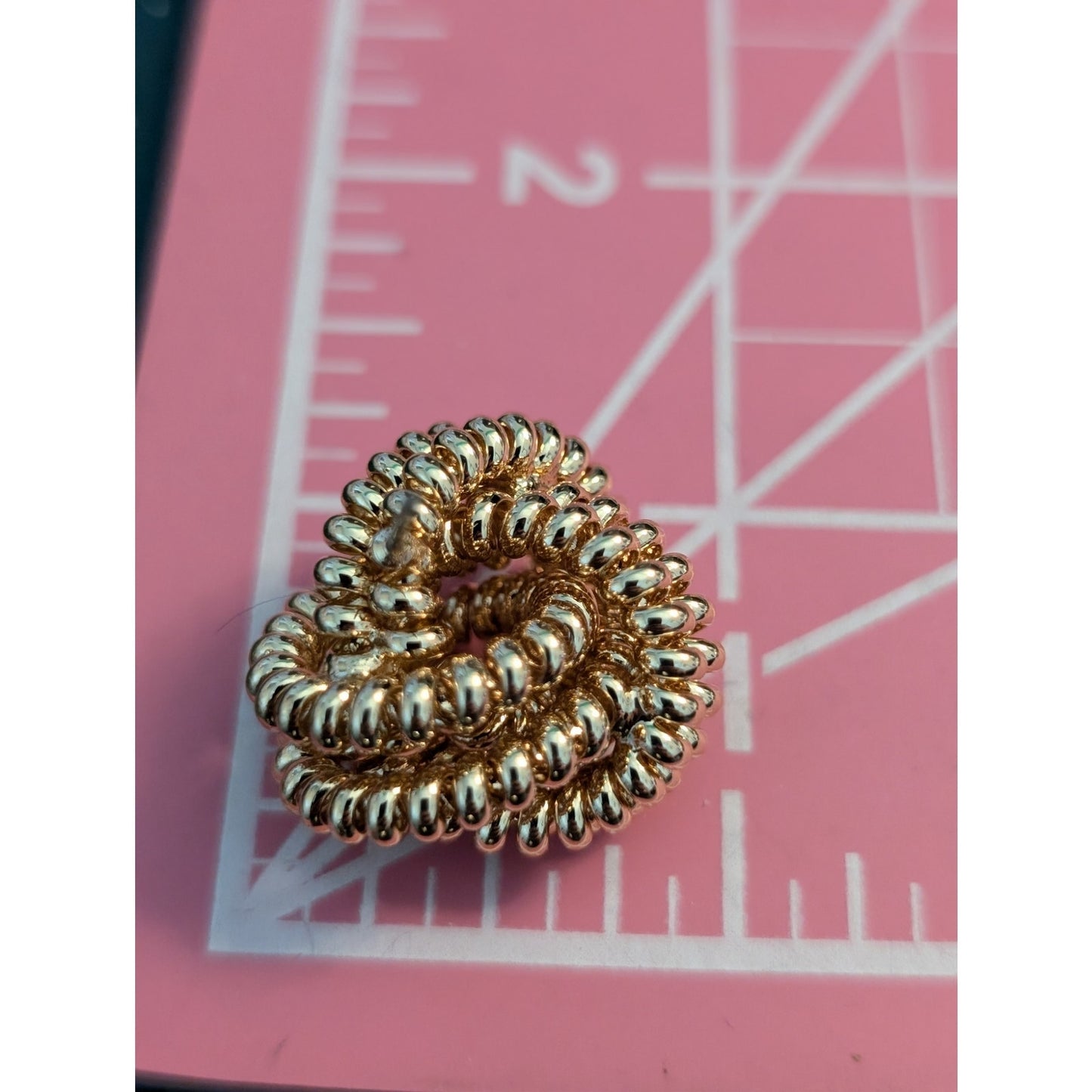 Rope Gold Tone Knot Post Earring
