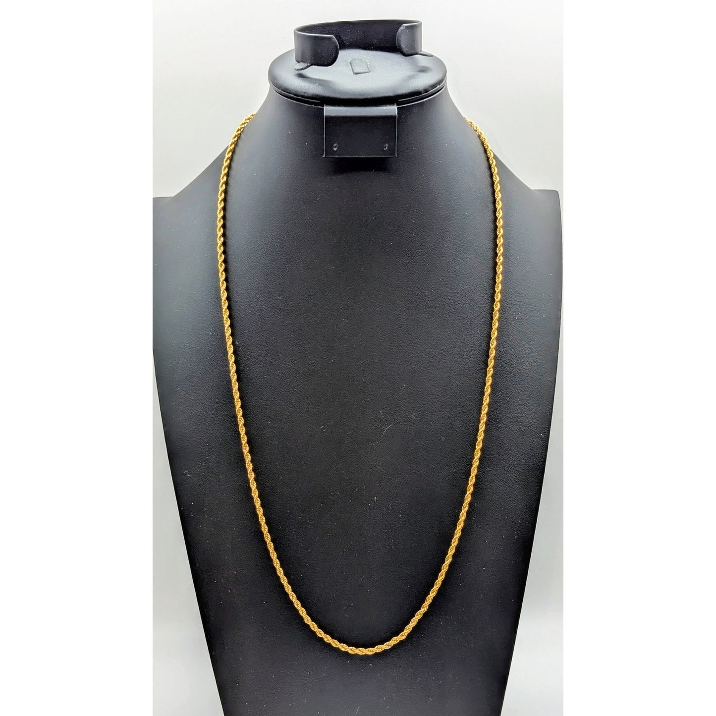 Vintage Gold Tone 30" Rope Chain Necklace