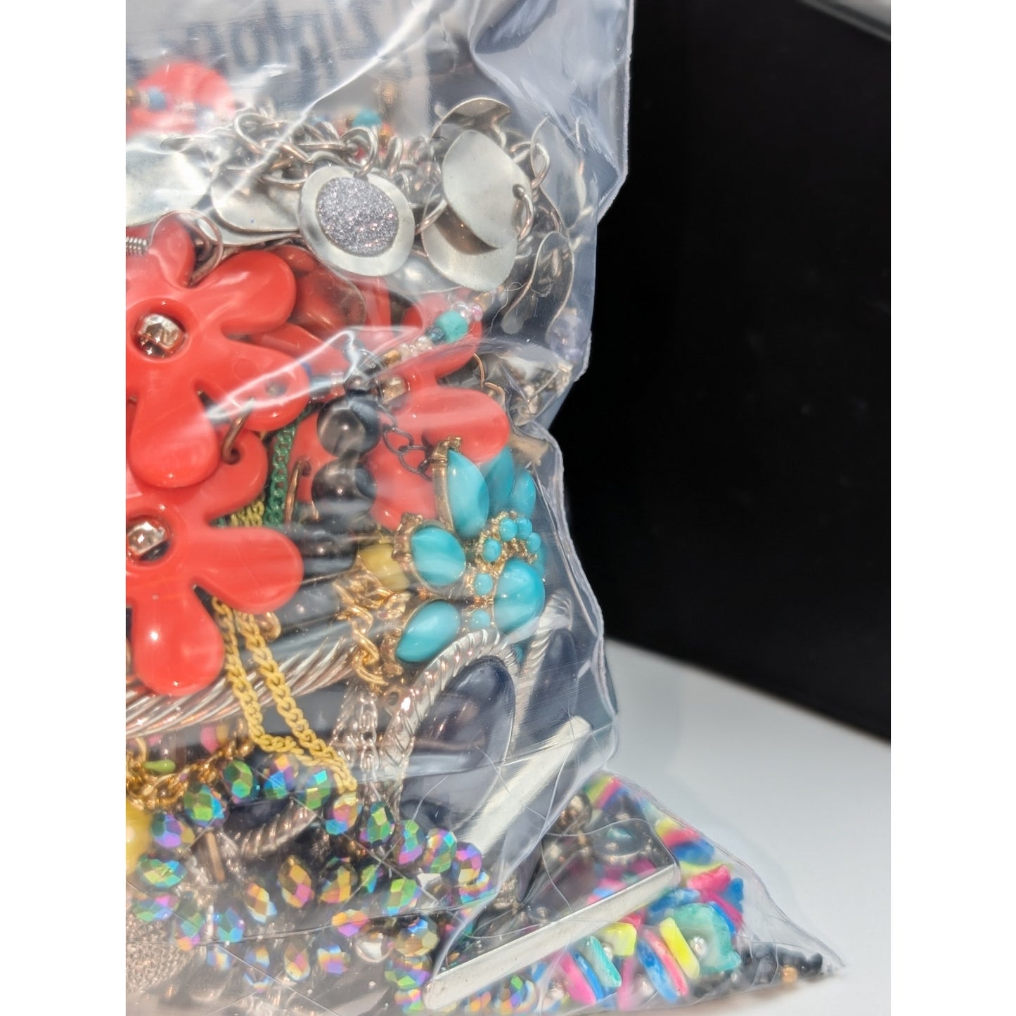 Jewelry Lot Eileen Repurpose Bag Over 4 Pounds Beads & Possible Wearable Pieces