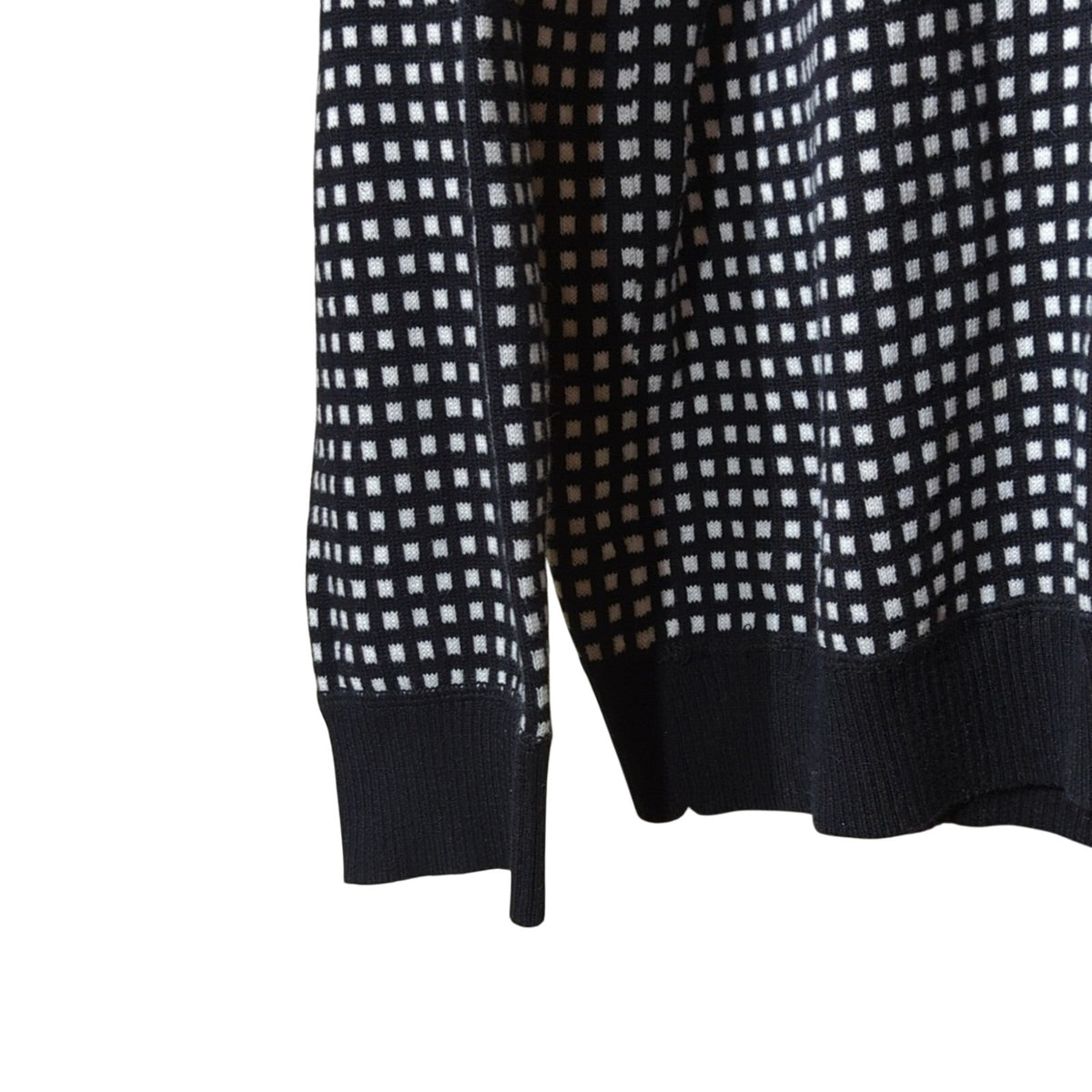 Kenneth Cole New York 100% Cotton Black Check Crew Neck Sweater Size XL