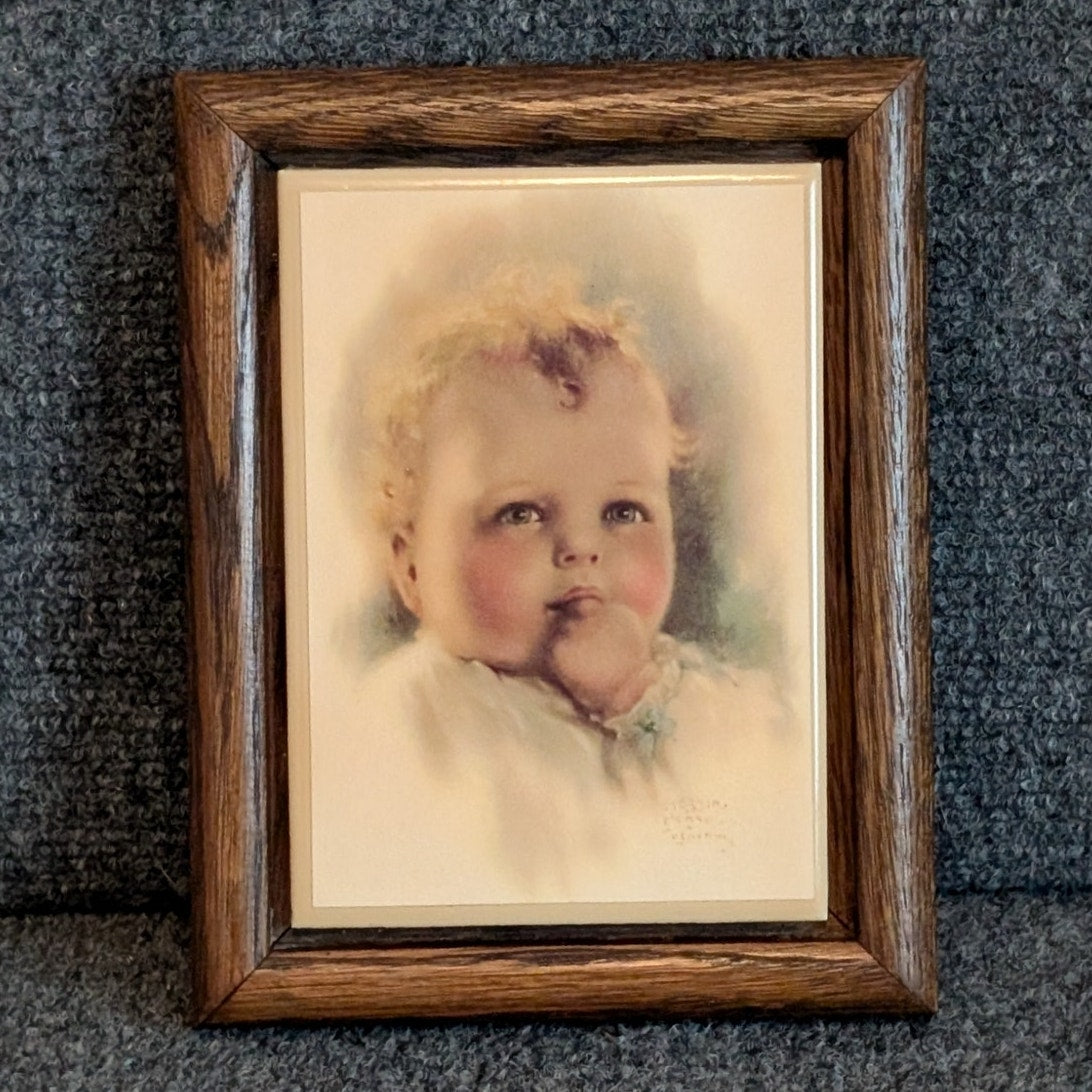 Vtg Rockford Editions, Inc The Exquisite Art of Bessie Pease Gutmann Framed Tile