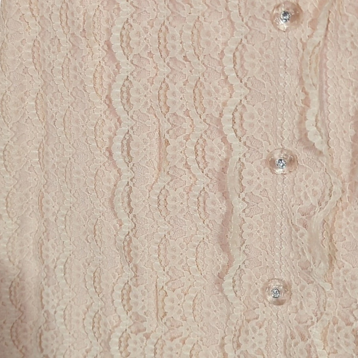 August Silk Blush Pleated Lace Ruffle Sleeveless Scoop Neck Tank Women's Size M