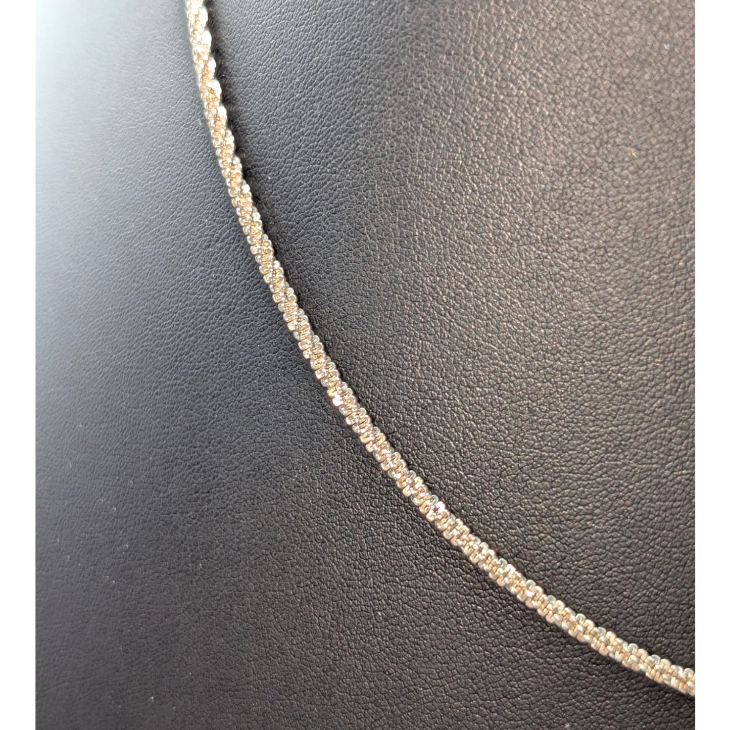 925 Sterling Silver Sparkle Glitter Margarita 2.8mm Chain 19" Necklace